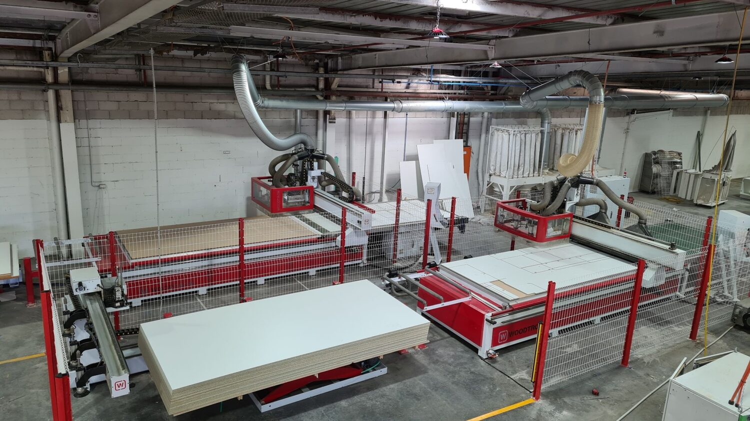 Woodtron CNC cutting a sheet